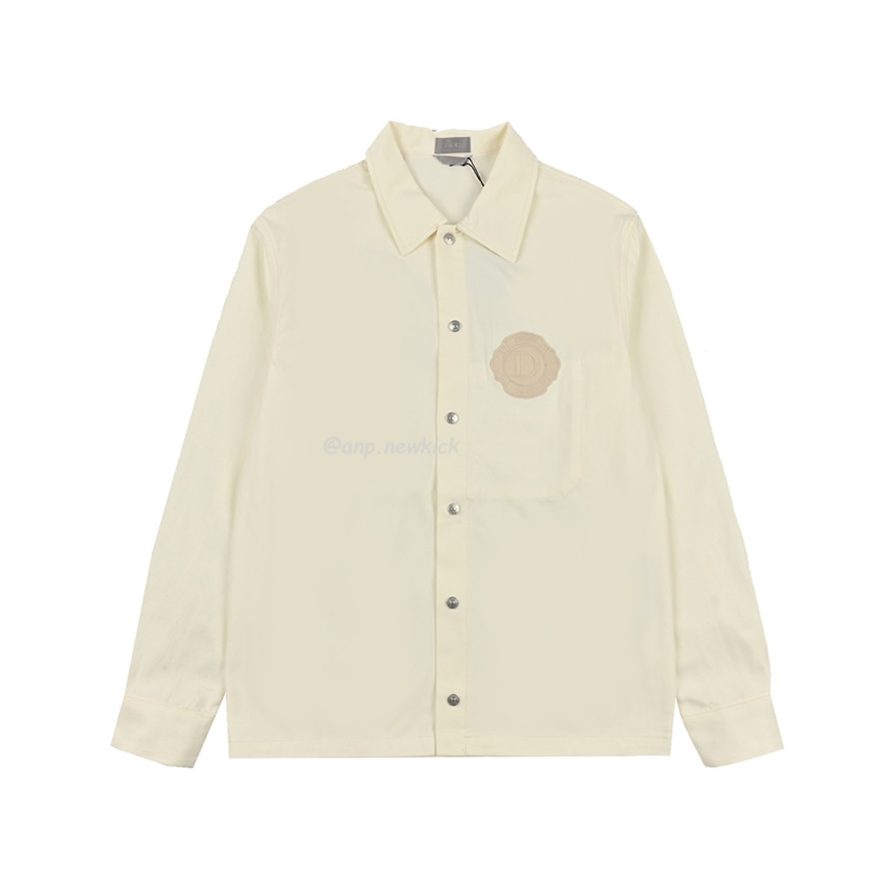 Dior 24ss Off White Cotton Denim Shirt (1) - newkick.cc